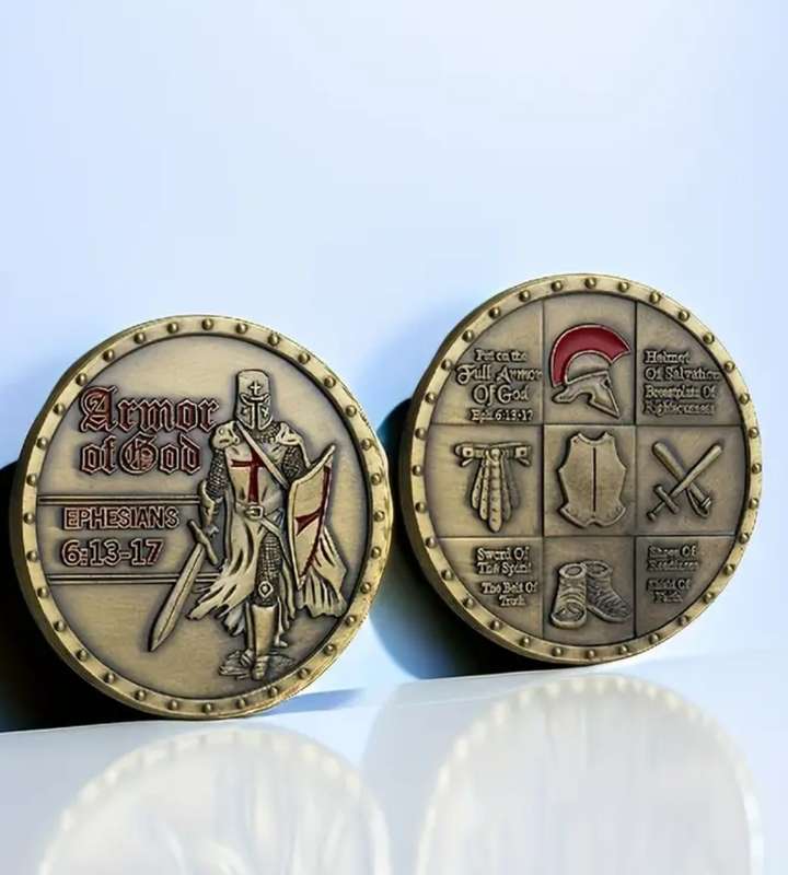 Templar Armor of God Collectible Coin in Protective Capsule