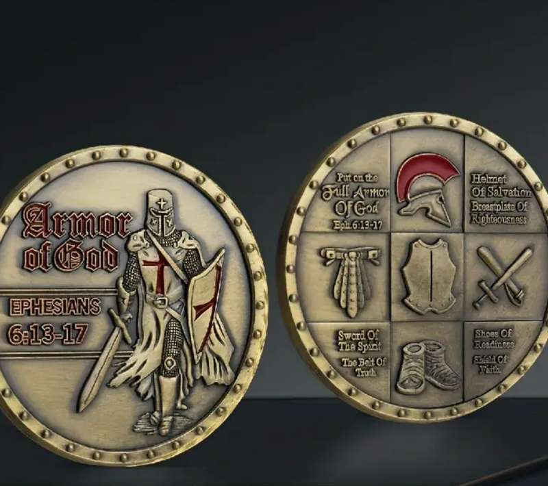 Templar Armor of God Collectible Coin in Protective Capsule
