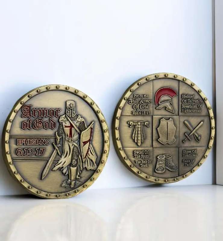 Templar Armor of God Collectible Coin in Protective Capsule