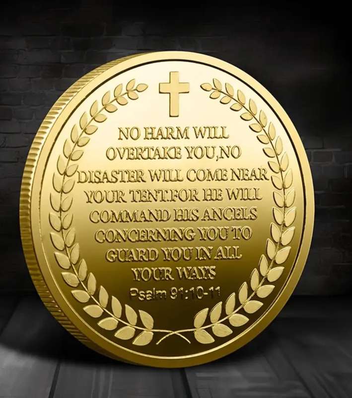 Archangel Michael Commemorative Challenge Coin in Protective Capsule