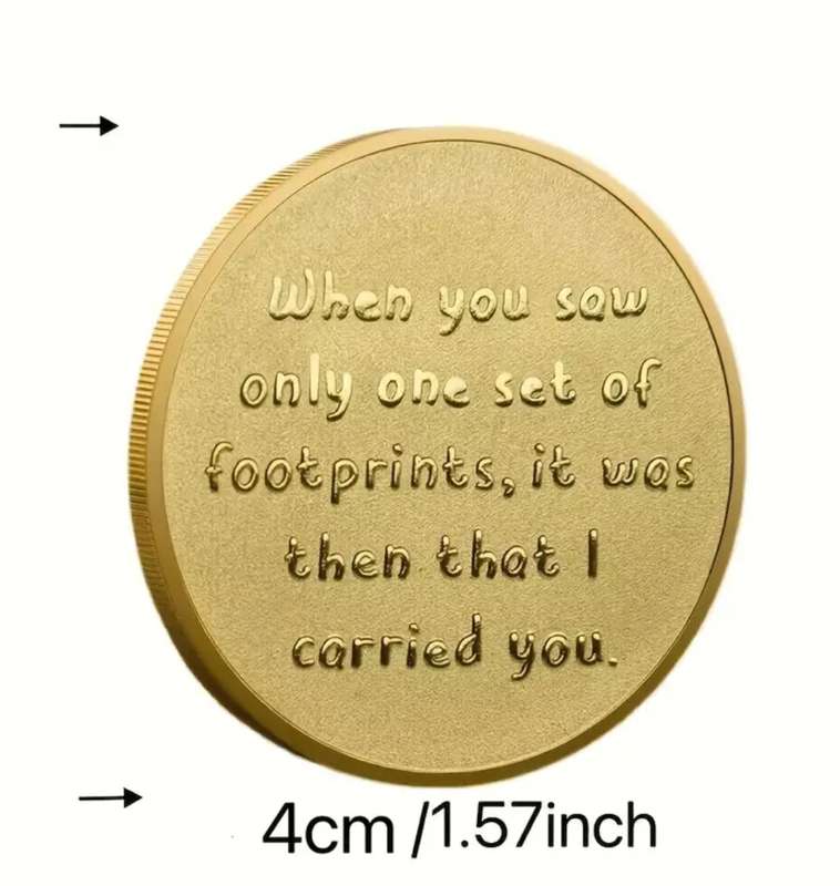 Beach Footprints Commemorative Coin in Protective Coin Capsule
