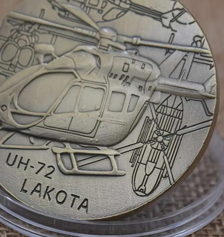 1pc U.S. Army Helicopter Embossed Commemorative Coin Replica