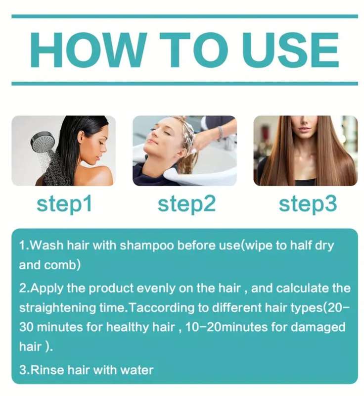 Protein Straight Hair Cream 60ml, suitable for dry hair