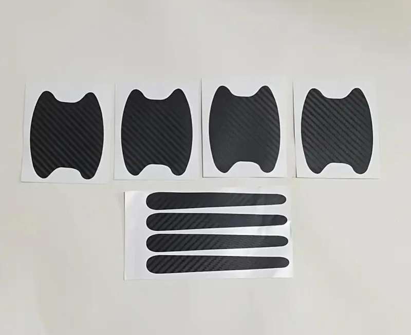 8-Piece Acrylic Carbon Fiber Protective Door Handle Decals