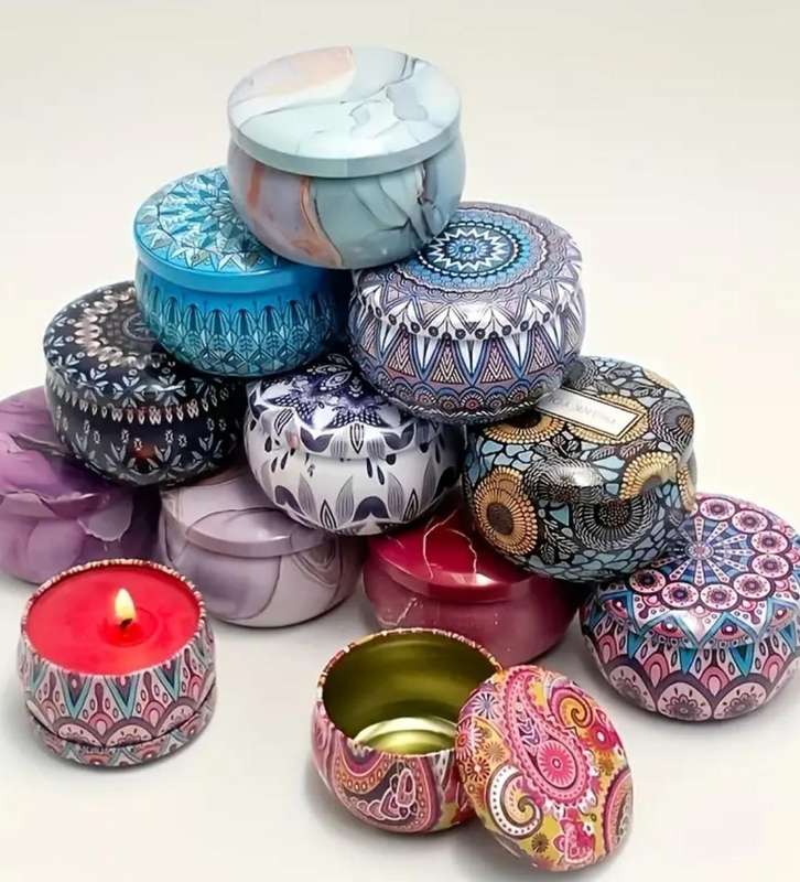 50pc DIY Candle Making Kits - Complete with Metal Jars, Lids, Wicks, and Tools
