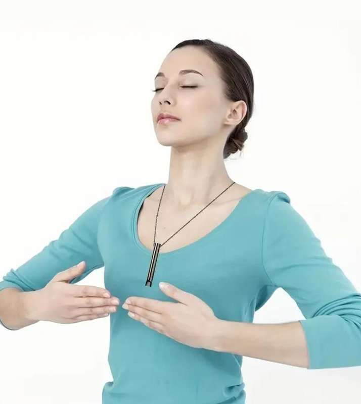 2 x Deep Breathing Necklaces - Silver and Black