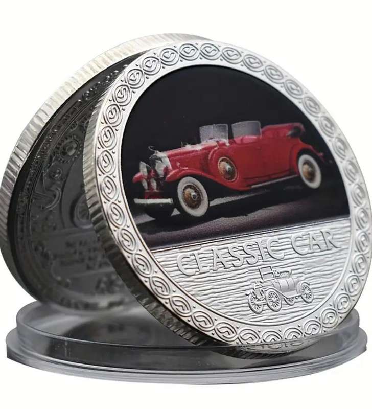 5pc Vintage Classic Car Commemorative Coins Set