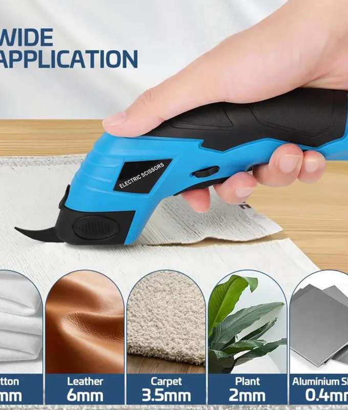 Rechargeable Fabric Cutting Electric Scissors, Equipped with a Large-Capacity Lithium Battery