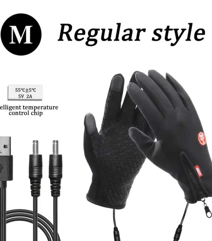 USB Heated Gloves with 3 Heat Settings Size M