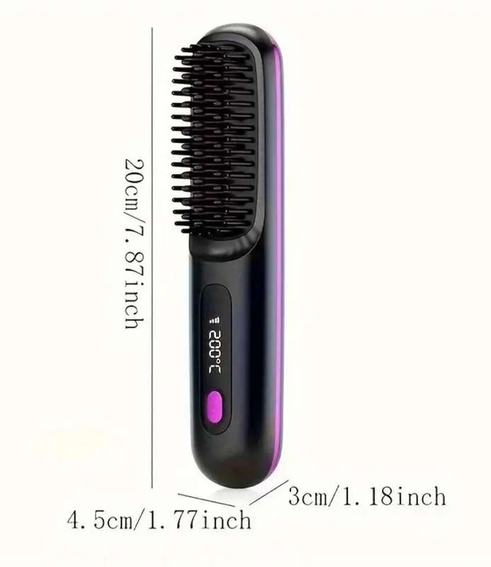 Portable Cordless Hair Straightener, Smooth Hair Straightening with LCD Display