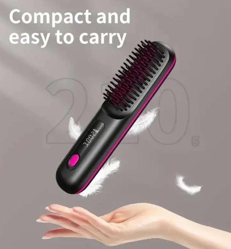 Portable Cordless Hair Straightener, Smooth Hair Straightening with LCD Display