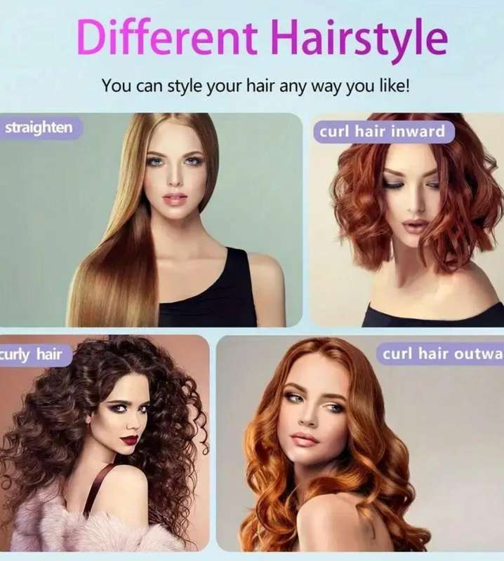 Portable Cordless Hair Straightener, Smooth Hair Straightening with LCD Display
