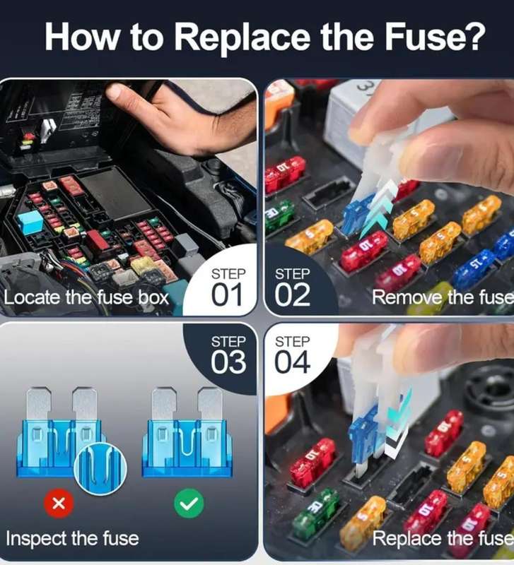 180pcs Car Fuse Combo Kit in protective box