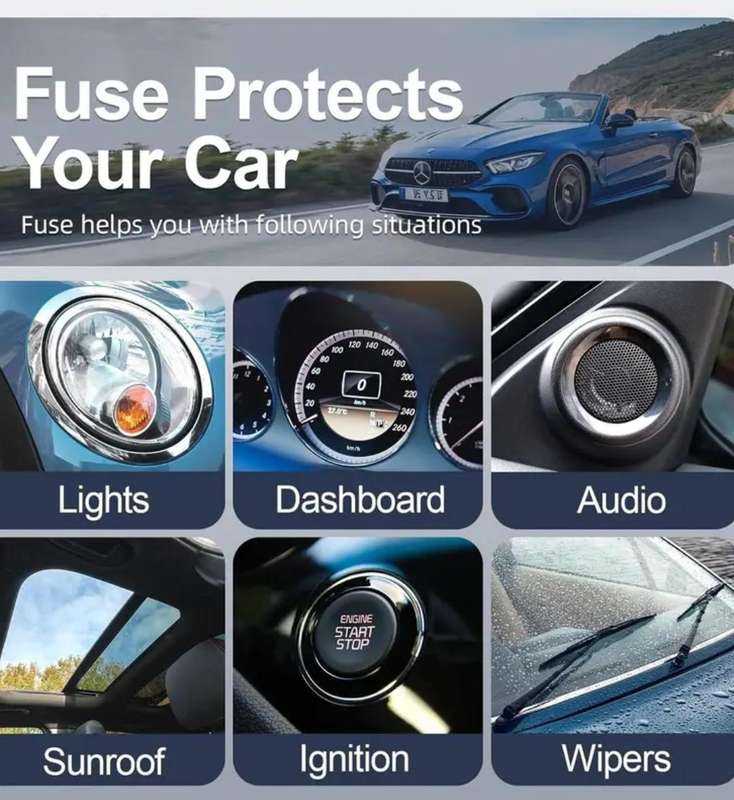 180pcs Car Fuse Combo Kit in protective box