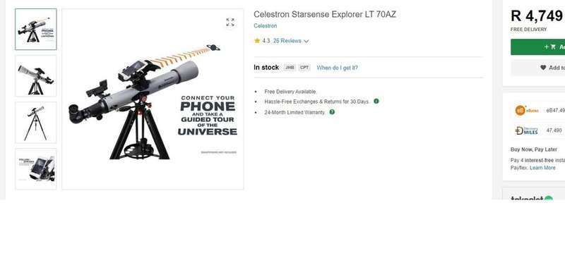 Celestron Starsense Explorer LT70AZ Telescope