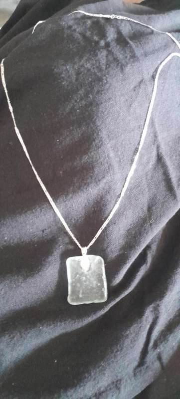 Seaglass Necklace White