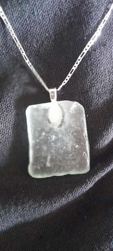 Seaglass Necklace White
