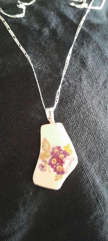 Vintage ceramic shrad pendant