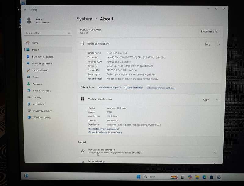 GIGABYTE SABRE 17 i7 7th Gen, 12GB RAM, 4GB Nvidia, 1 x M.2 256GB SSD, 1 x 2.5" 1TB HDD
