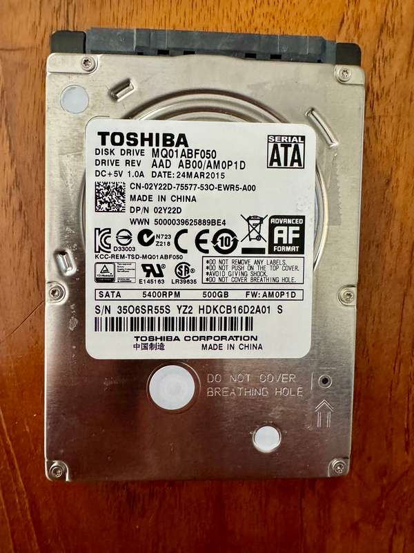 Laptop 2.5" SATA HDD x 8 (6 x 500GB, 1 x 320GB, 1 x 220GB) ALL TESTED AND WORKING
