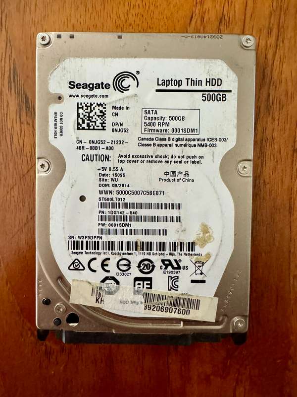 Laptop 2.5" SATA HDD x 8 (6 x 500GB, 1 x 320GB, 1 x 220GB) ALL TESTED AND WORKING