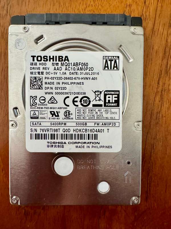 Laptop 2.5" SATA HDD x 8 (6 x 500GB, 1 x 320GB, 1 x 220GB) ALL TESTED AND WORKING
