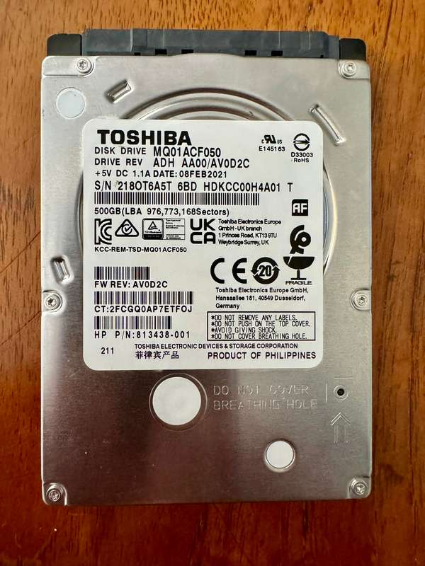 Laptop 2.5" SATA HDD x 8 (6 x 500GB, 1 x 320GB, 1 x 220GB) ALL TESTED AND WORKING