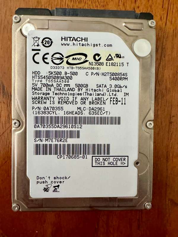 Laptop 2.5" SATA HDD x 8 (6 x 500GB, 1 x 320GB, 1 x 220GB) ALL TESTED AND WORKING