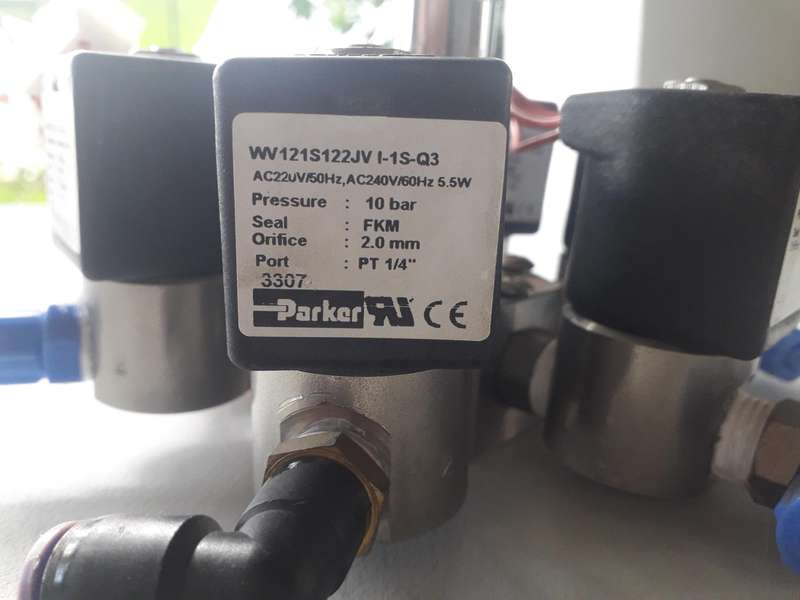 Solenoid bank for fluid