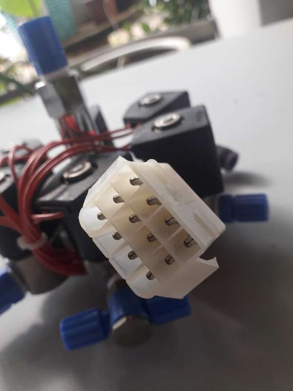 Solenoid bank for fluid