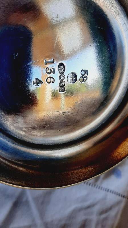 Antique silverplated teapot - with burner