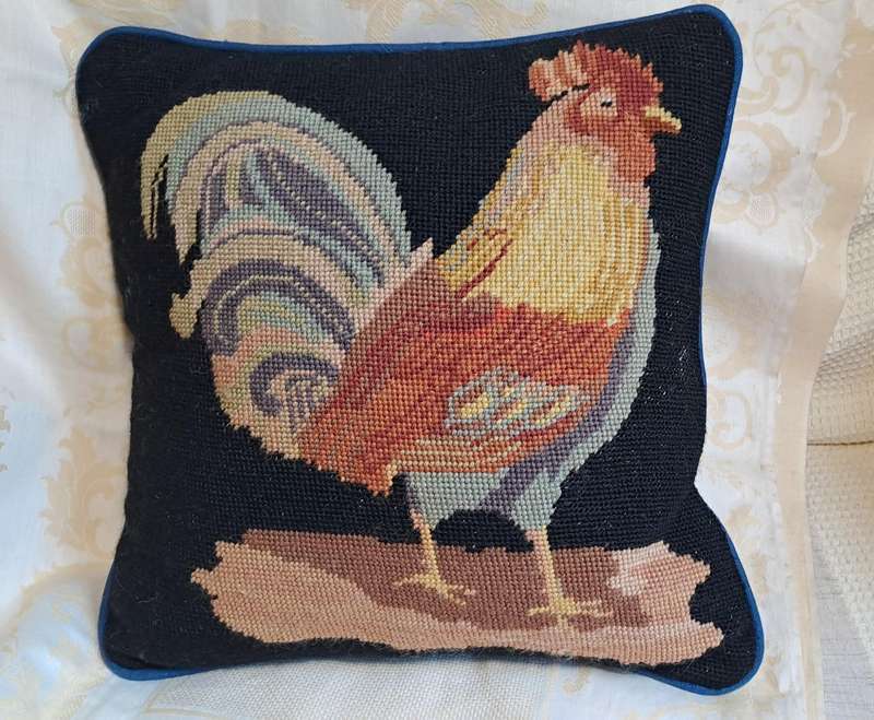 Tapestry cushion - rooster - 33 x 33cm
