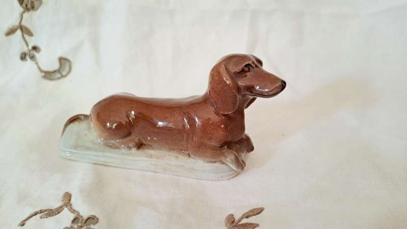 Vintage Branksome china Daschshund dog 10cm