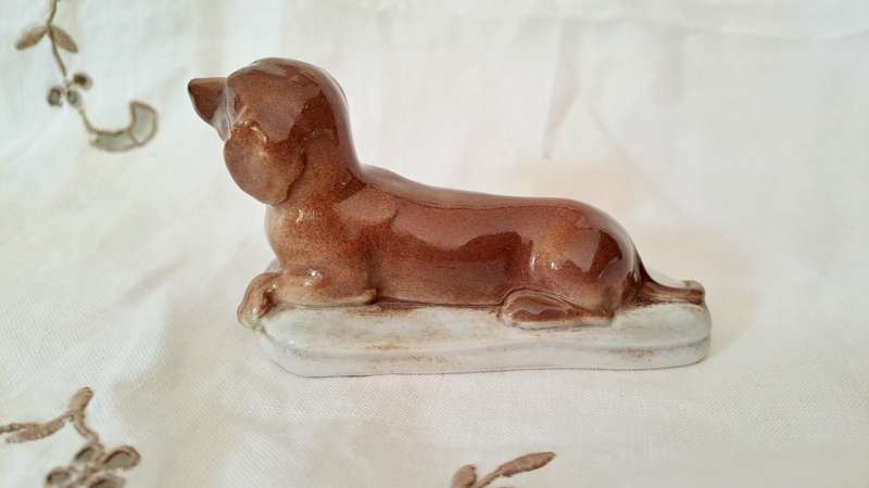 Vintage Branksome china Daschshund dog 10cm