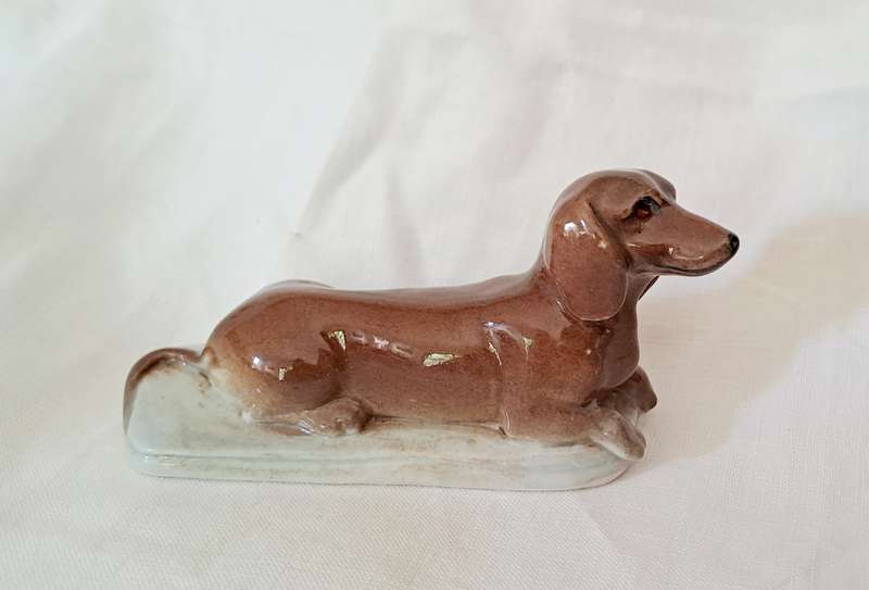 Vintage Branksome china Daschshund dog 10cm