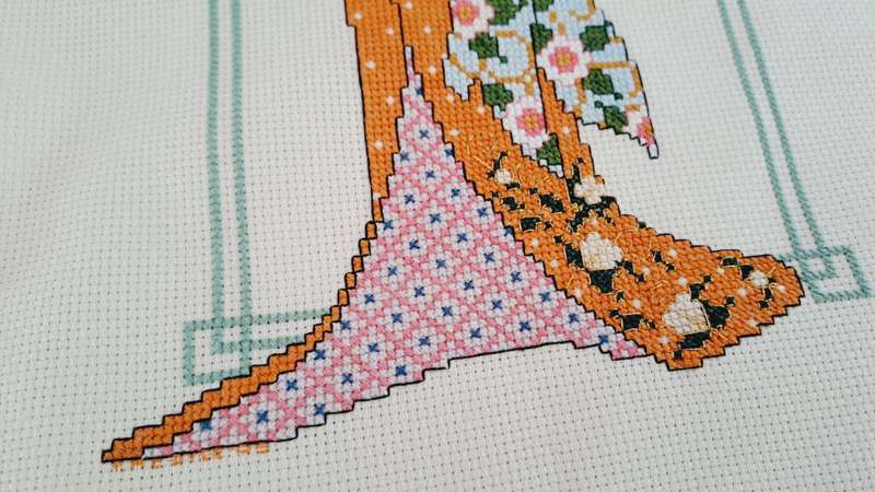 Beautiful cross stitch work -  26 x 34 cm