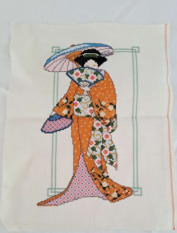 Beautiful cross stitch work -  26 x 34 cm