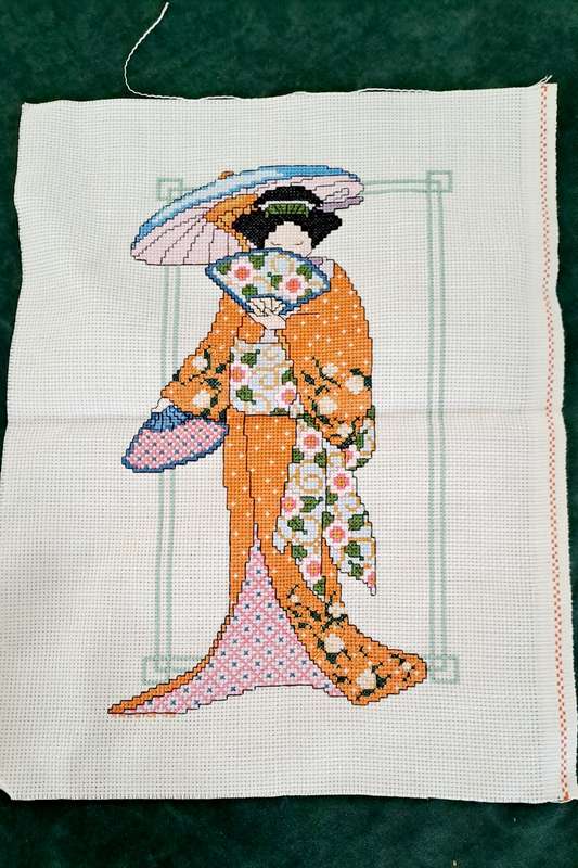Beautiful cross stitch work -  26 x 34 cm
