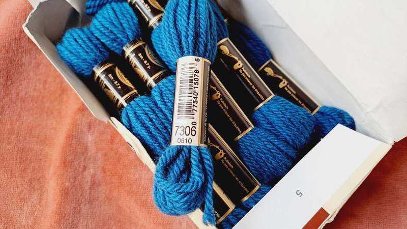 10 skeins tapestry yarn - DMC  - blue - 7306