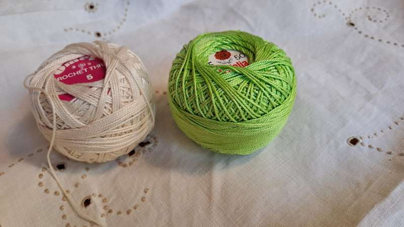 2 balls crochet yarn/ cotton - No. 5