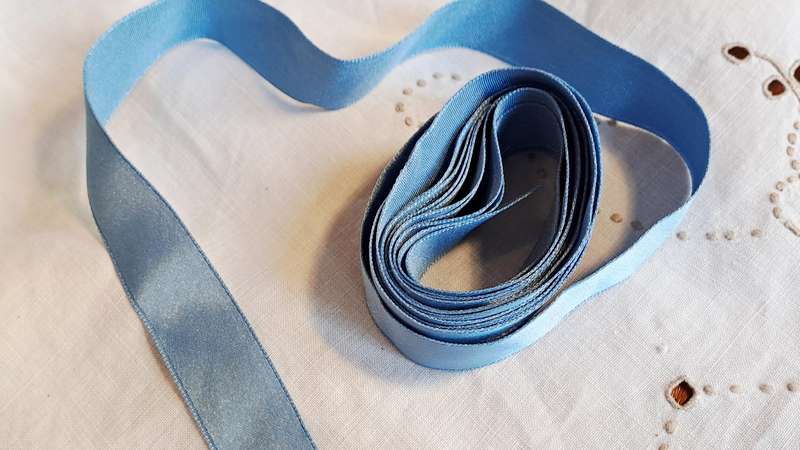 Blue satin ribbon 2 cm wide - 3m length