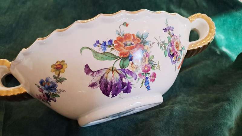 Pretty Boch Freres Keralux vase/ bowl - Belgium - damaged