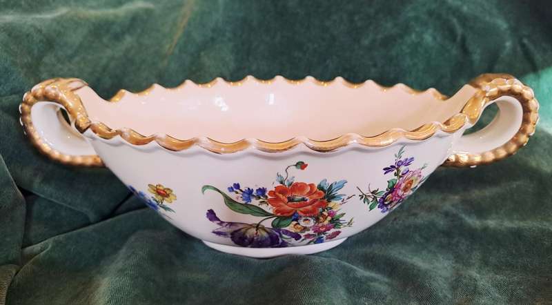 Pretty Boch Freres Keralux vase/ bowl - Belgium - damaged