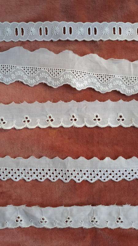 Broderie anglais trim - price is per metre