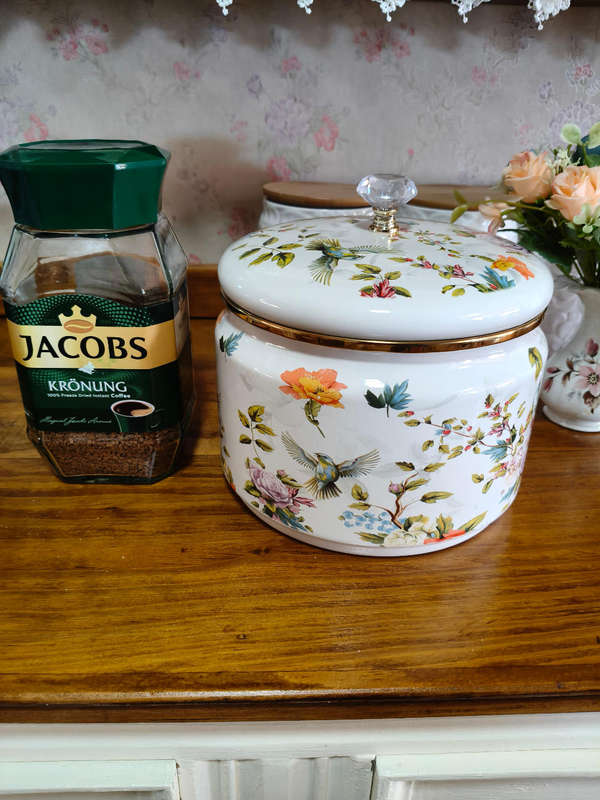 Enamel Cookie Canister /Pot