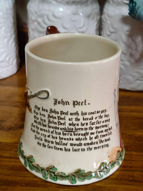 1930s JOHN PEEL CROWN DEVON MUSICAL MUG