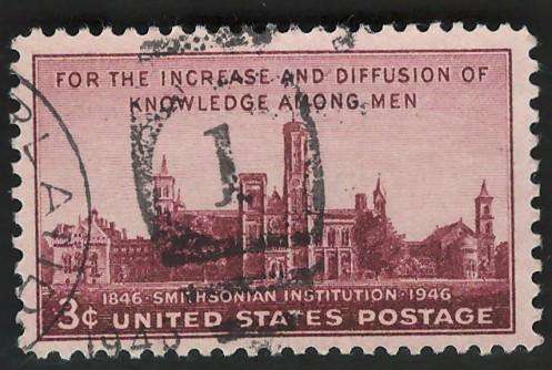 USA 1946 Smithsonian Institution Scott #943.