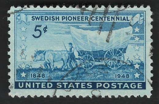 USA 1948 Swedish Pioneer Moving West Scott #958