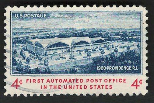 USA 1960 Architects Sketch of First Automated Post Office, Province. Scott #1164