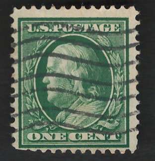 USA-Scott 1910/11 #374 1c Dark Green. Price R5